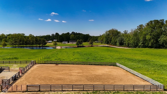 10104 E 850 S, Elizabethtown, IN 47232 - surrounding community with a rural view, a water view, an enclosed riding area, and a yard