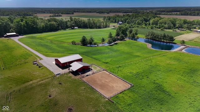 10104 E 850 S, Elizabethtown, IN 47232 - overview of rural landscape with a nearby body of water