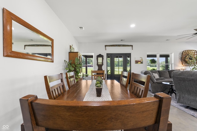10104 E 850 S, Elizabethtown, IN 47232 - dining room featuring ceiling fan and recessed lighting