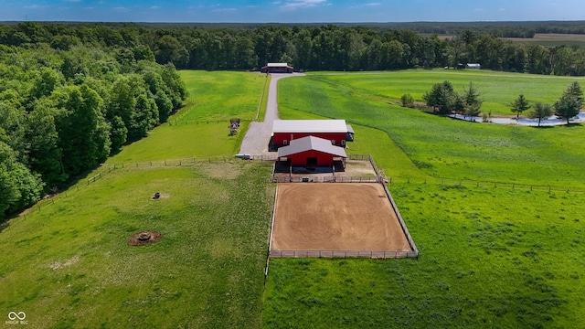 10104 E 850 S, Elizabethtown, IN 47232 - aerial view of sparsely populated area featuring a pastoral area and a heavily wooded area