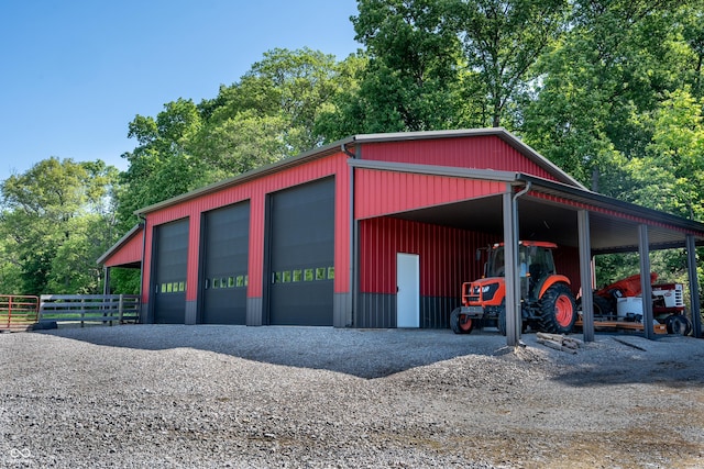 10104 E 850 S, Elizabethtown, IN 47232 - horse barn featuring view of wooded area