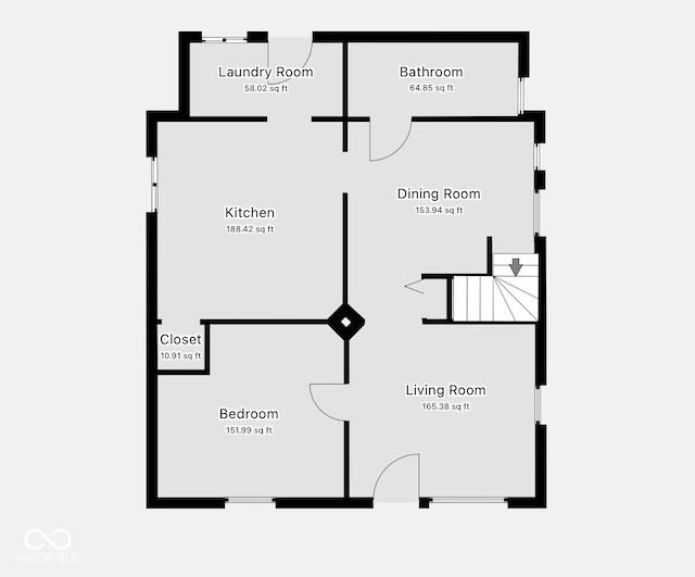 1947 N Parker Ave, Indianapolis, IN 46218 - property floor plan