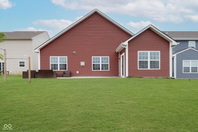 5304 Maywood Dr, Whitestown, IN 46075 - rear view of property with a lawn