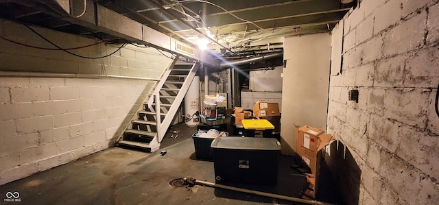 315 S Rural St, Indianapolis, IN 46201 - unfinished basement with stairs