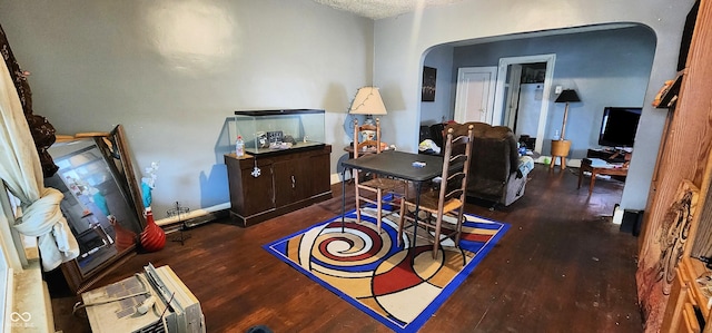 315 S Rural St, Indianapolis, IN 46201 - office with arched walkways, wood finished floors, and a wall mounted air conditioner