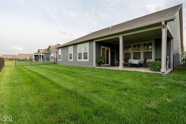 9741 Haughton Ln, Mccordsville, IN 46055 - back of property with a fenced backyard and a patio