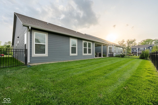 9741 Haughton Ln, Mccordsville, IN 46055 - rear view of property with a fenced backyard