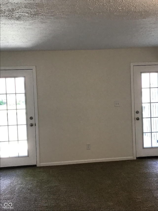 6070 Southbay Dr, Indianapolis, IN 46250 - doorway featuring carpet floors, plenty of natural light, and a textured ceiling