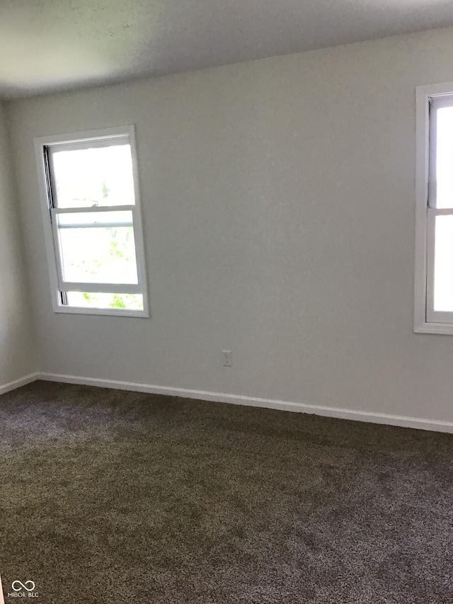 6070 Southbay Dr, Indianapolis, IN 46250 - unfurnished room with plenty of natural light and dark carpet