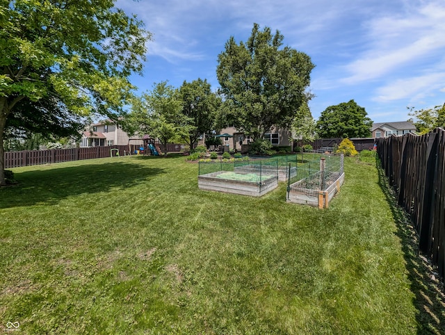 319 Mcintosh Ln, Westfield, IN 46074 - view of yard with a garden and a playground