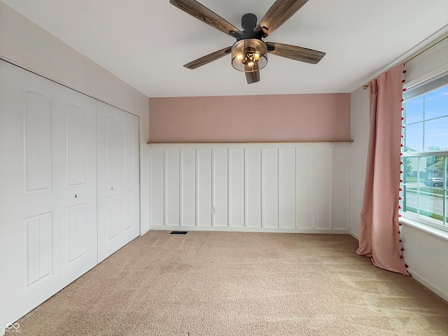 1843 Winchester Blvd, Avon, IN 46123 - unfurnished bedroom with light colored carpet, a closet, and ceiling fan
