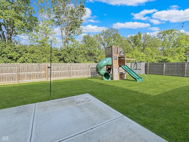 1843 Winchester Blvd, Avon, IN 46123 - view of yard with a playground and a patio