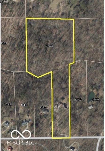6774 S Becks Grove Rd, Freetown, IN 47235 - map of property location featuring property boundaries highlighted