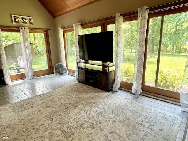 6774 S Becks Grove Rd, Freetown, IN 47235 - sunroom featuring lofted ceiling and plenty of natural light