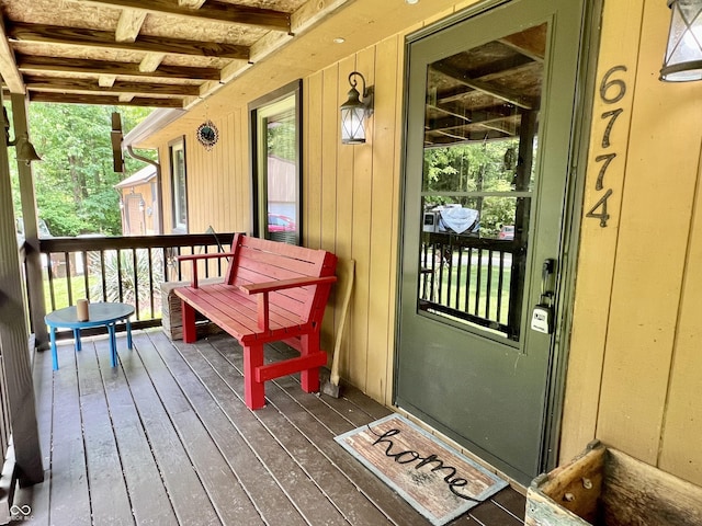 6774 S Becks Grove Rd, Freetown, IN 47235 - property entrance with covered porch