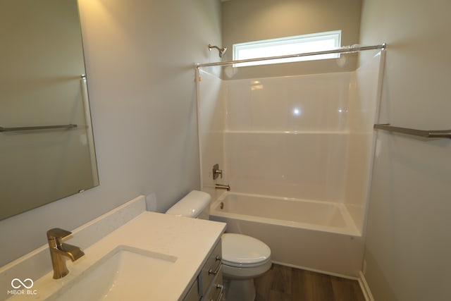 4250 Ironclad Dr, Bargersville, IN 46106 - bathroom featuring vanity, shower / tub combination, and wood finished floors
