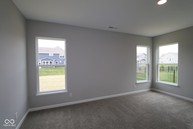 4250 Ironclad Dr, Bargersville, IN 46106 - carpeted empty room with baseboards and a residential view