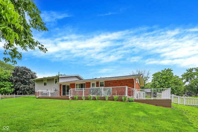3126 Carriage Rd, West Lafayette, IN 47906 - back of house with brick siding and a deck