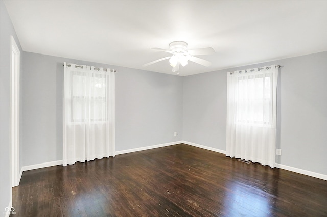 3126 Carriage Rd, West Lafayette, IN 47906 - unfurnished room with a ceiling fan, wood finished floors, and baseboards