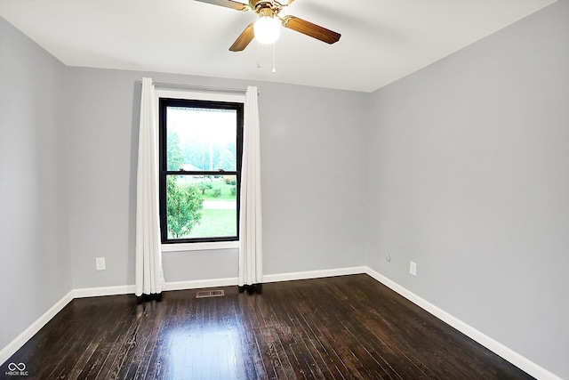 3126 Carriage Rd, West Lafayette, IN 47906 - empty room with hardwood / wood-style floors, baseboards, and a ceiling fan