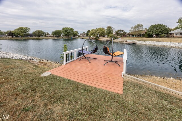 28 Patriot Ct, Greenfield, IN 46140 - dock area featuring a water view