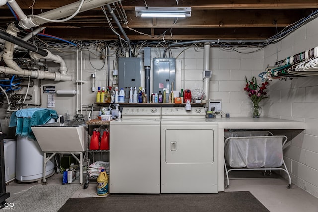 8905 Washington Blvd W Drive, Indianapolis, IN 46240 - laundry room featuring independent washer and dryer and electric panel