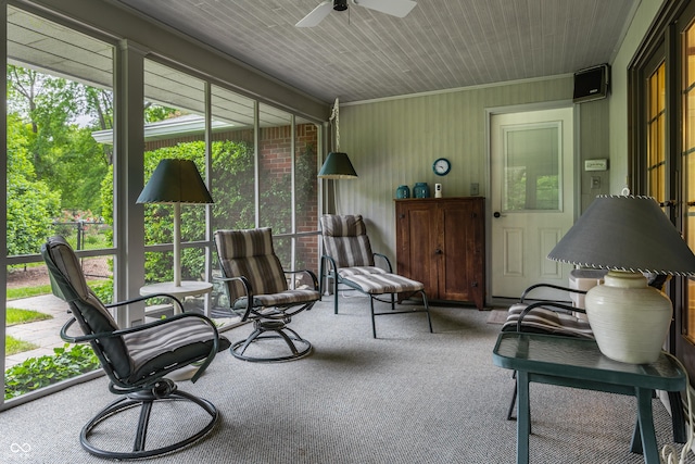 8905 Washington Blvd W Drive, Indianapolis, IN 46240 - sunroom / solarium featuring a ceiling fan