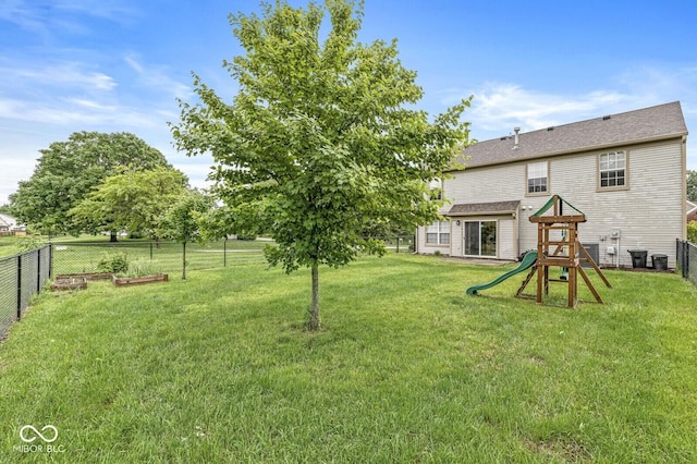 11072 Lake Run Dr, Fishers, IN 46038 - view of yard with a playground