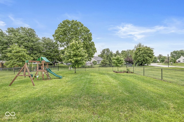 11072 Lake Run Dr, Fishers, IN 46038 - view of yard featuring a playground