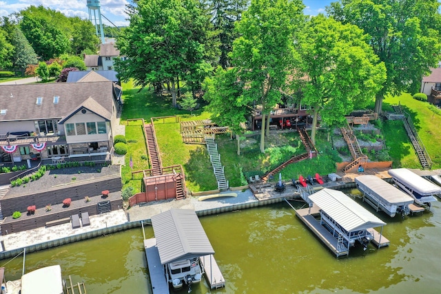 1240 Stringtown Pike, Cicero, IN 46034 - dock area featuring stairs and a deck with water view