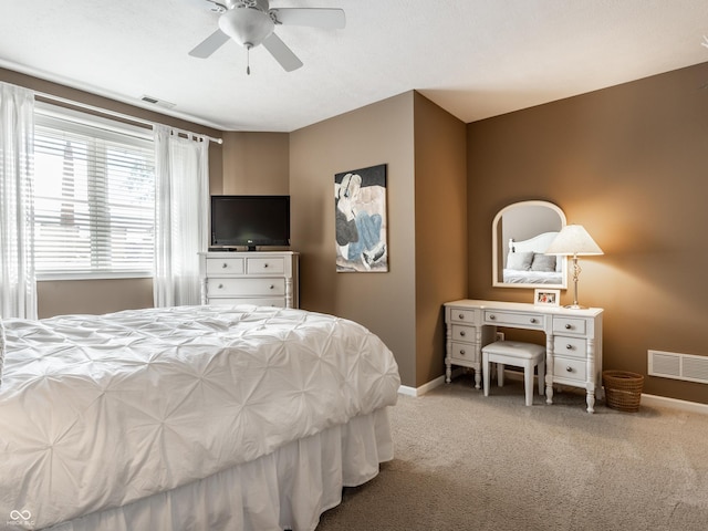 13069 Abraham Run, Carmel, IN 46033 - bedroom featuring carpet, baseboards, and ceiling fan