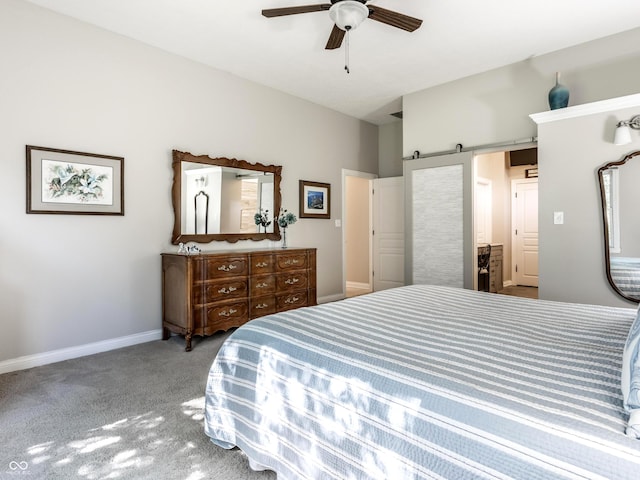 13069 Abraham Run, Carmel, IN 46033 - bedroom featuring carpet, a ceiling fan, and baseboards