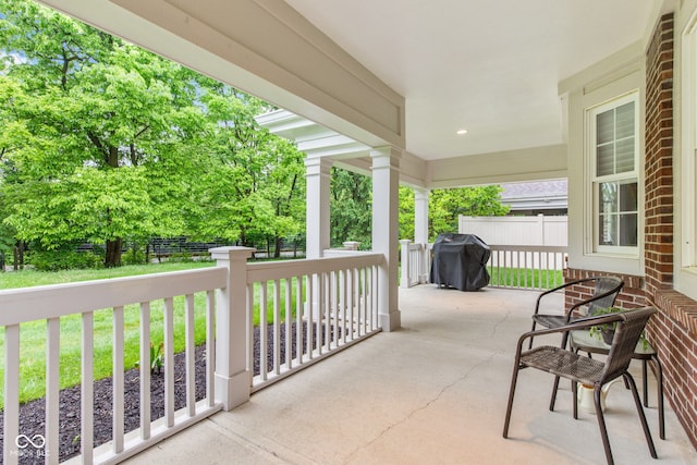 11510 Monon Farms Ln, Carmel, IN 46032 - porch featuring a grill