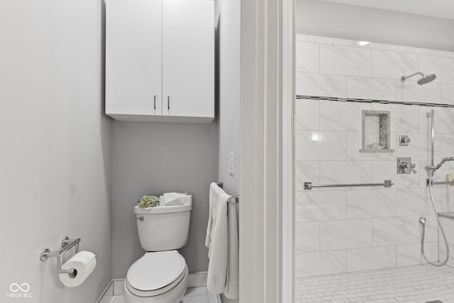 11510 Monon Farms Ln, Carmel, IN 46032 - full bath with a stall shower, toilet, and baseboards