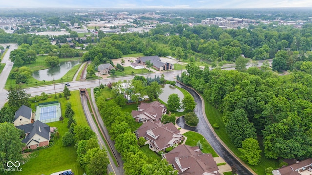 11510 Monon Farms Ln, Carmel, IN 46032 - aerial view of residential area featuring a large body of water