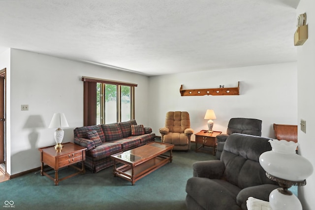 25420 Jerkwater Rd, Sheridan, IN 46069 - living room featuring carpet floors and a textured ceiling