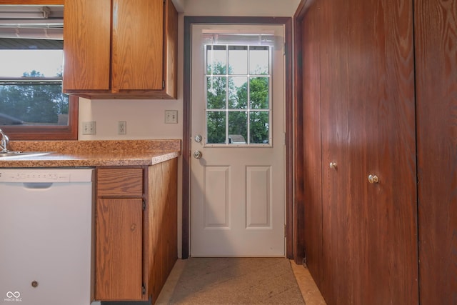 1367 Brookside Ct, Columbus, IN 47201 - doorway to outside with a sink