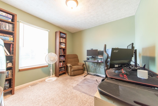 977 Canary Creek Dr, Franklin, IN 46131 - carpeted office space featuring a textured ceiling and baseboards