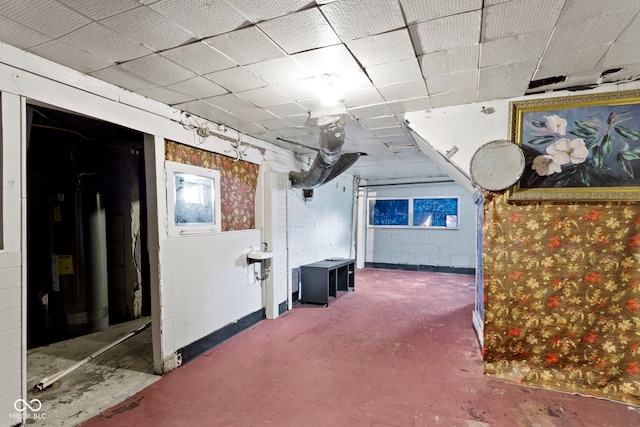 1021 W 37th St, Indianapolis, IN 46208 - below grade area featuring a drop ceiling