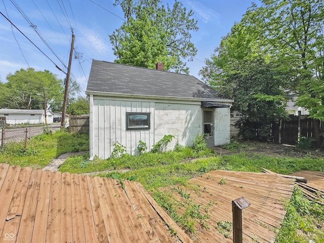 526 N Centennial St, Indianapolis, IN 46222 - view of outbuilding with a fenced backyard