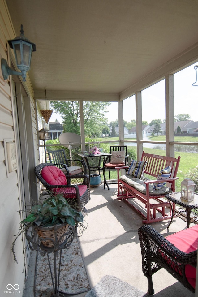 540 Cahill Ln, Indianapolis, IN 46214 - covered porch with a water view