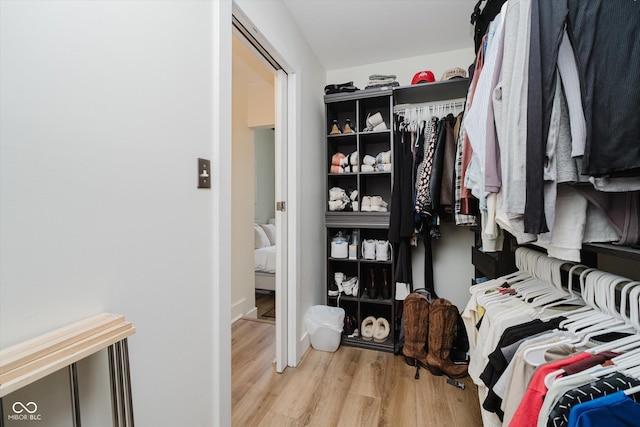 611 N Park Ave Unit 108, Indianapolis, IN 46204 - walk in closet featuring wood finished floors