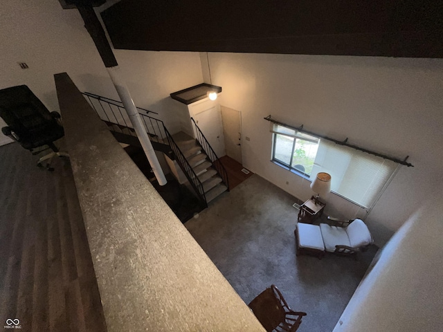5711 Bradston Way, Indianapolis, IN 46237 - living room with stairway