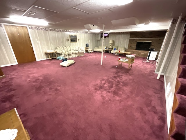 851 E Franklin St, Spencer, IN 47460 - finished below grade area featuring carpet flooring
