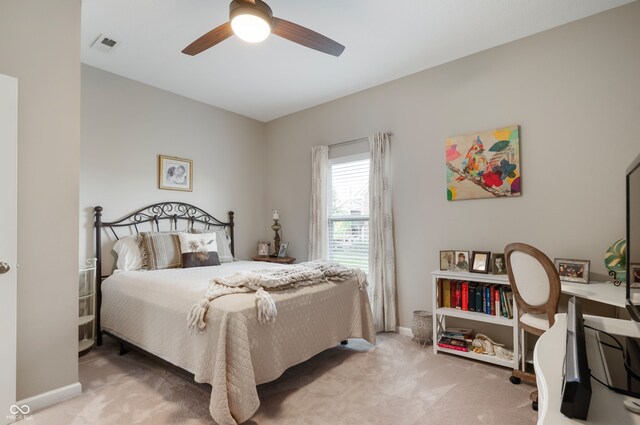 5576 W Glenview Dr, Mccordsville, IN 46055 - carpeted bedroom with ceiling fan and baseboards