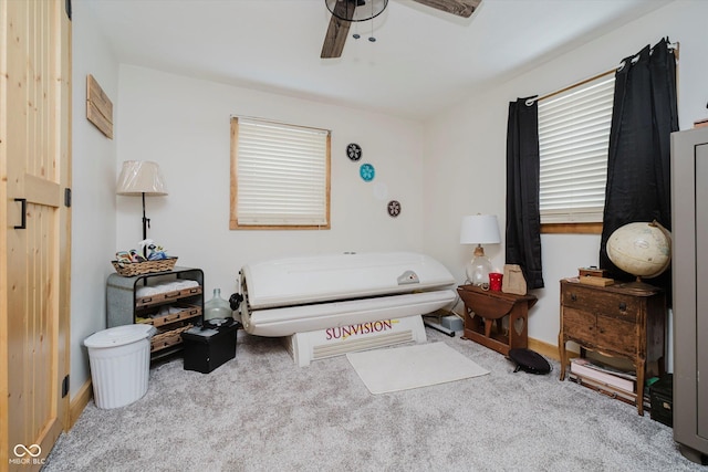 1254 N State Road 39, Frankfort, IN 46041 - bedroom featuring carpet, baseboards, and ceiling fan