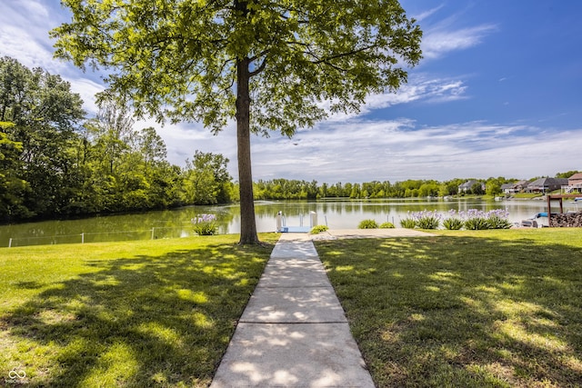 719 E New Rd, Greenfield, IN 46140 - dock with a water view and a yard