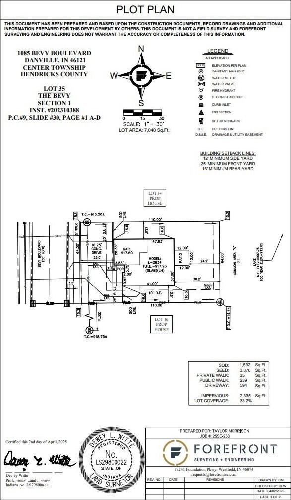 1085 Bevy Blvd, Danville, IN 46122 - property floor plan