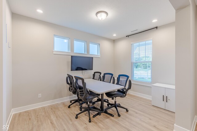 1085 Bevy Blvd, Danville, IN 46122 - office with light wood-type flooring, baseboards, and recessed lighting