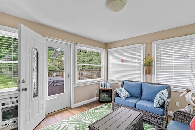 426 Tipton Ln, Columbus, IN 47201 - sunroom / solarium featuring heating unit